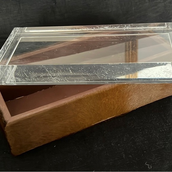 Coach Calf Hair Lucite Top Dresser Box - Picture 4 of 7